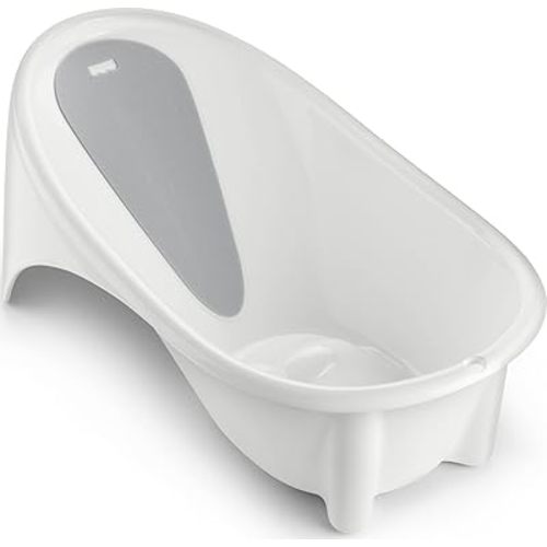 Fisher-Price Baby to Toddler Bath Simple Support Tub with Built-in Foam Head-and-Backrest for Newborns