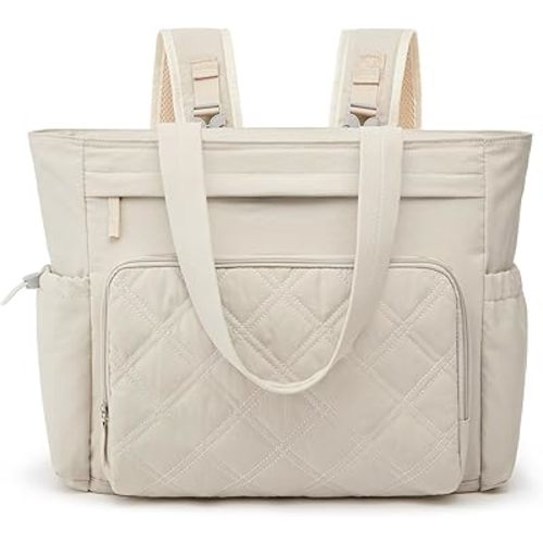 G4Free 3 in 1 Diaper Bag with Insulated Pockets Baby Backpack for Women Men Toddler Diaper Tote with Stroller Buckle Travel Work-Beige