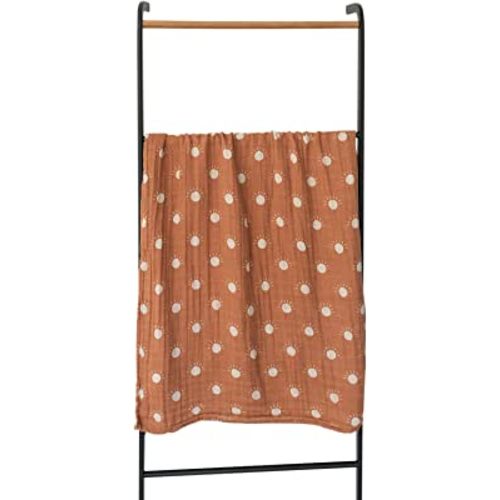 Mebie Baby Sunshine Muslin Swaddle, Modern and Neutral Swaddle Blanket for Baby Girl or Boy, Soft Baby Blankets, Newborn Swaddle Blanket, 0-3 Month, Comfy Wrap, Baby Essentials & Gifts