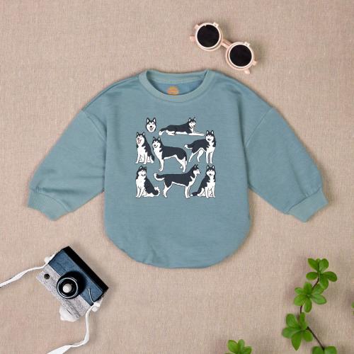 Siberian Husky Baby Romper Sweater, Funny Dog Baby Bodysuit, Baby Boy Clothes, Baby Shower Gift, Newborn Clothes, Husky Shirt
