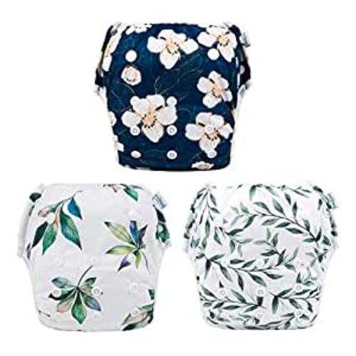 Babygoal Baby Girl Swim Diapers, Reusable Adjustable Washable One Size Fits 0-8M Baby Gifts and Swimming Lessons 3 Pack 3SD10 : Clothing, Shoes & Jewelry