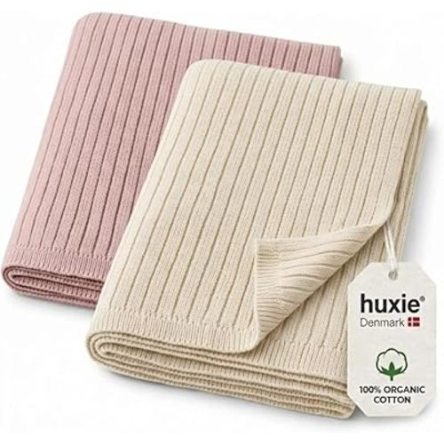 Receiving Blankets, 100% Organic Cotton Knit, Newborn Baby Swaddle