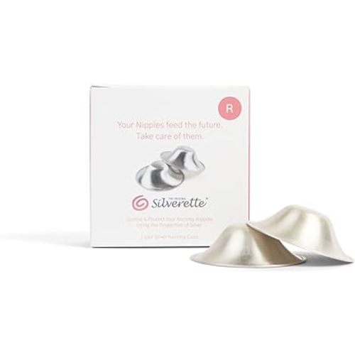 SILVERETTE The Original Silver Nursing Cups, Nipple Covers for Breastfeeding, Regular