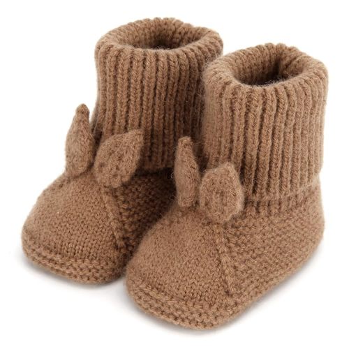 Loyfoky Baby Booties Newborn Babe First Walkers Crochet Boots Warm Knit Crib Shoes Knit Infant Sock for Boy Girl Brown 0-3M: Amazon.co.uk: Fashion