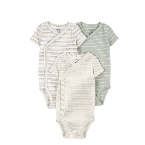 Carter's Child of Mine Baby Unisex Wrapover Bodysuits (0-3 Months)