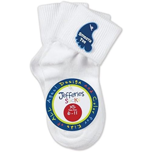 Jefferies Socks Girls School Uniform Seamless Dress Turn Cuff Ankle Socks 3 Pair Pack
