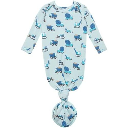 Posh Peanut Newborn Knotted Baby Gowns 0-3 Months - Easy-Tie Hospital Outfit Viscose from Bamboo Sleepers for Baby Boy & Girl