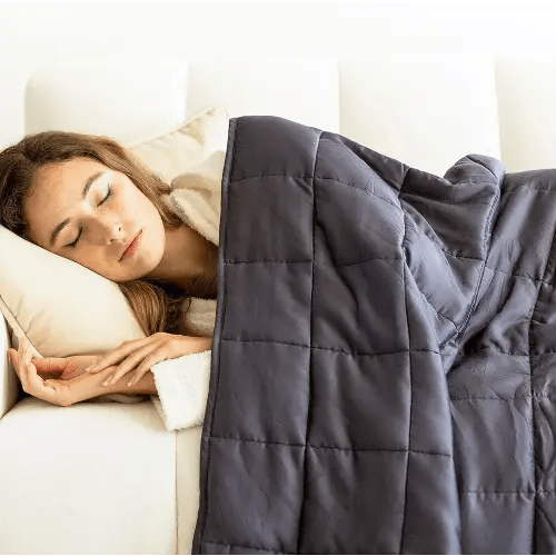 Luna Luxe Cotton Weighted Blankets for Kids & Adults - 100% Oeko-Tex Cotton Weighted Blanket - Soft, Comfortable, & Breathable Travel Blanket - All-Season, Winter Premium Gift Ideas