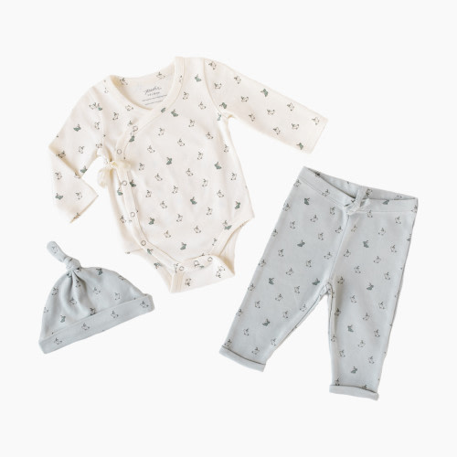 Pehr Wrap Front 3-Piece Set - Hatchling Bunny, 12-18 M