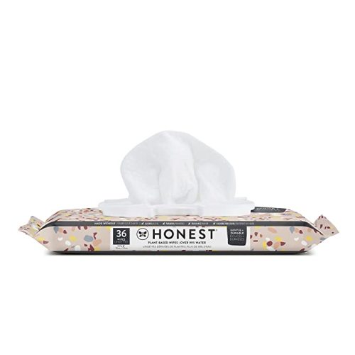 The Honest Company Clean Conscious Wipes | 100% Plant-Based, 99% Water, Baby Wipes | Hypoallergenic, Dermatologist Tested | Terrazzo, 36 Count