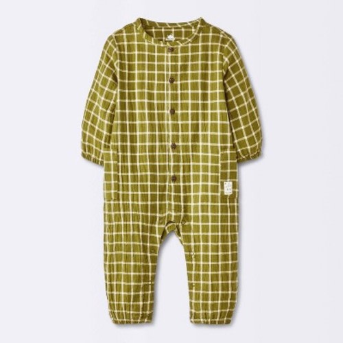 Baby Boys' Plaid Jumpsuit - Cloud Island™ Green 0-3M