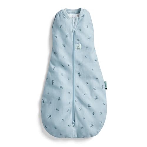 ergoPouch 1.0 TOG Cocoon Baby Sleep Sack 3-6 Months, Swaddle Sleeping Bag, Temperature Control Wearable Blanket (Dragonflies)