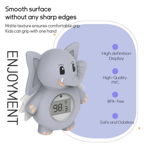 Baby Bath Pool Thermometer Floating Easy Read and Room Thermometer - Baby Bath Essentials, The Infant Tub Water Temperature Thermometer Floating Toy Safety Products, Pink