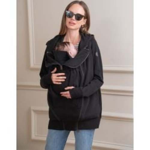 Black 3 in 1 Maternity Hoodie
