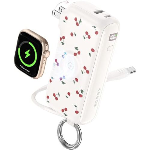 RORRY Flow Portable Charger 10000mAh 40W Wall Plug Power Bank Battery Pack