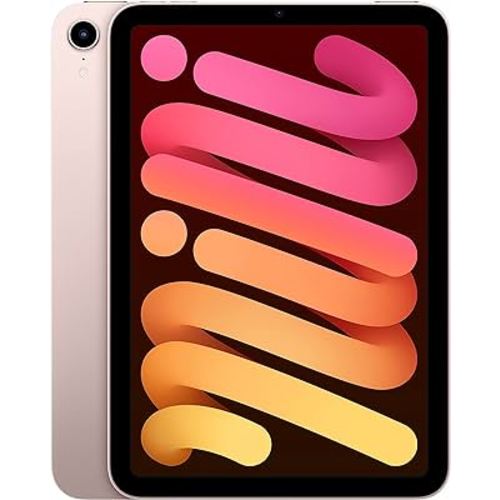 Apple iPad Mini (6th Generation): with A15 Bionic chip, 8.3-inch Liquid Retina Display, 64GB, Wi-Fi 6, 12MP front/12MP Back Camera, Touch ID, All-Day Battery Life – Pink