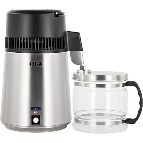 CO-Z 304 Stainless Steel Water Distiller, 750W Countertop Home Tabletop Distiller Water Making Machine, 4L Distilled Clean Water Maker, Distill Distilling Water Purifier Distillers, Pure Water Maker