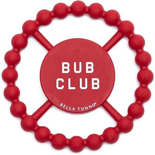 Bella Tunno Happy Teether – Soft & Easy Grip Baby Teether Toy, Silicone Teether Ring to Help Soothe Gums, Non-Toxic and BPA Free, Bub Club