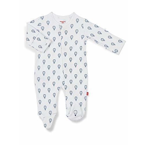 Magnetic Me Footie Pajamas - 100% Organic Cotton Baby Pajamas - Quick Magnetic Fastener Sleeper for Baby Boy and Girl