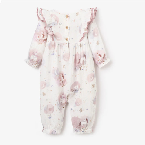 Fairytale Wonderland Organic Muslin Jumpsuit VIOLET / 3-6M