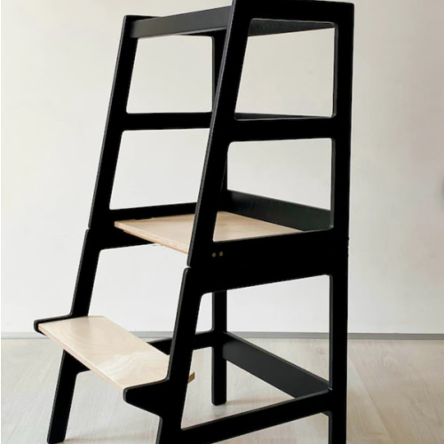 Convertible Learning stool - black - with drawer