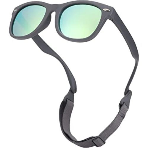 COASION Bendable Flexible Polarized Baby Sunglasses with Strap for Newborn Infant Boys Girls Age 0-24 Months CA9018