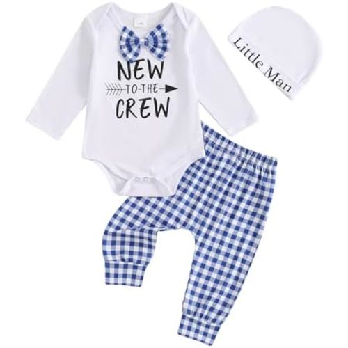 Newborn Infant Baby Boy Outfit Little Brother Romper Infant Letter Print Dinosaur Clothes Drawstring Pants Hat