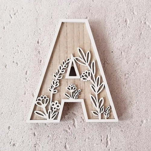 Clearance! Home Decor 5 Inch 26 Letter For Wall Decoration Flowers Can Be Painted On Wood Children's Room Letters Wooden Letters For Crafts Name Signs Wedding Home Decoration ,Desktop Ornament