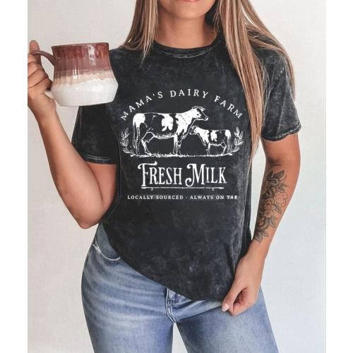 Mama's Dairy Farm Fresh Milk Breastfeeding T-shirt