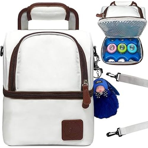 3-Peace breastcooler Bag Set-Waterproof Travel Cooler for breastmilk with 2 ice Packs, Storage Bags & Free Keychain-Ideal for Work, Travel, or Daycare