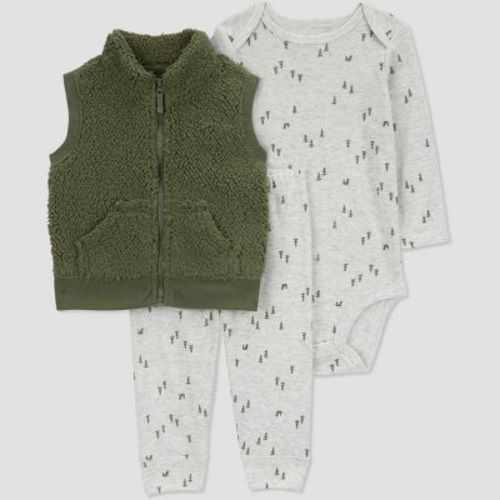 Carter's Just One You® Baby Boys' Forest Top & Bottom Set - Green/Gray, Size: 6M
