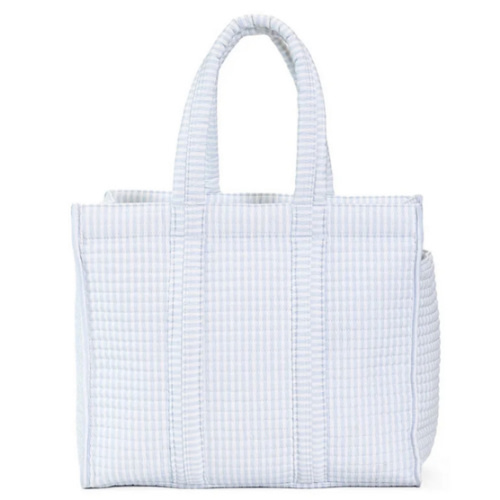TRVL Design Quilted Go Go Tote- Blue Pimlico Stripe – Pink Sheep Boutique