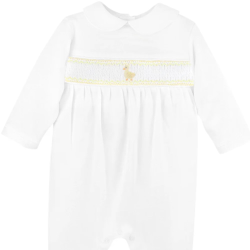 Bath Time Smock Embroidery Footie | Baby Unisex