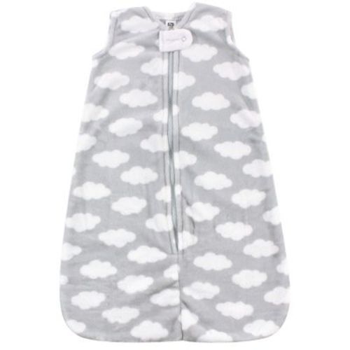 Hudson Baby Infant Plush Sleeping Bag, Sack, Blanket, Gray Clouds Plush, 6-12 Months