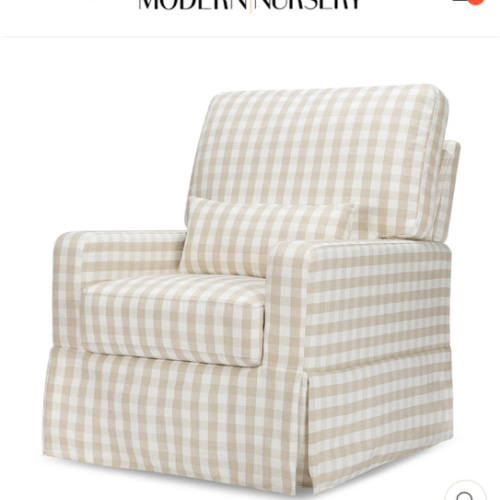 Namesake Crawford Pillowback Comfort Swivel Glider | Modern Nursery™