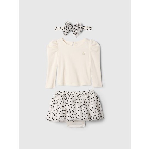 Baby Tulle Outfit Set in ivory frost, size: 0-3 M