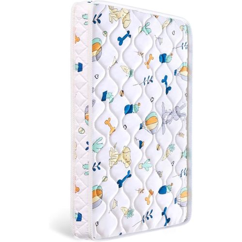 Premium Foam Mini Crib Mattress 38“ x 24” x 4”, Dual Sided with Soft Breathable Fabric, Noiseless and Odorless, Comfortable and Firm, Fits Most Mini Cribs (Does Not Fit Playard or Standard Crib)