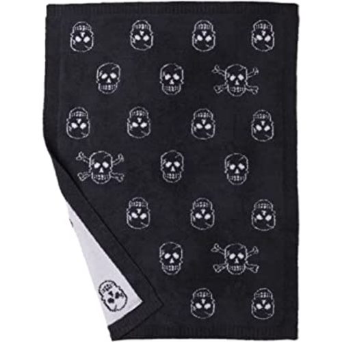 Barefoot Dreams CozyChic® Skull Stroller Blanket (Infant) Carbon/Almond One Size