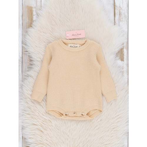 Cotton Rib Sweater Knit Bubble - Cream
