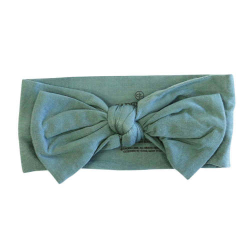 Solid Emerald Knit Large Bow Headwrap