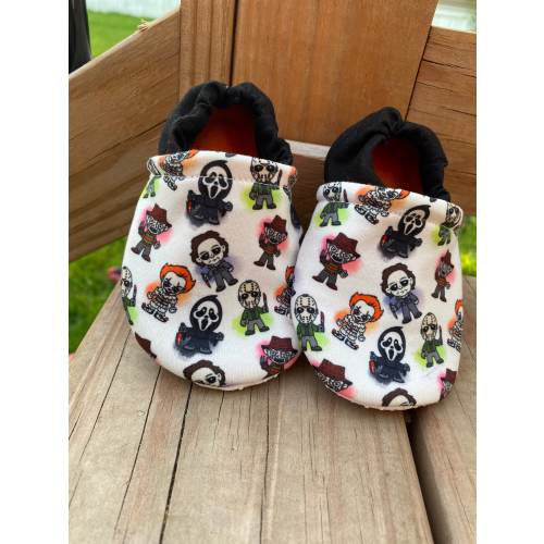 Spooky Horror baby moccasins