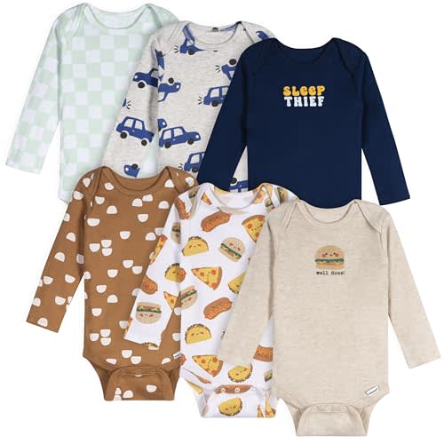 Onesies Brand unisex-baby 6-pack Long Sleeve Bodysuits