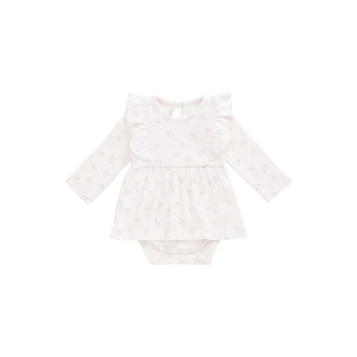Organic Cotton Vivienne Playsuit - Pauline Pink, 0-3 Months