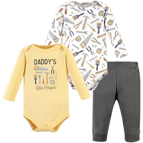 Hudson Baby Unisex Cotton Bodysuit and Pant Set