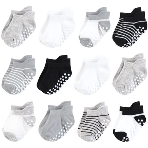 Hudson Baby Unisex Baby Non-Skid No-Show Socks