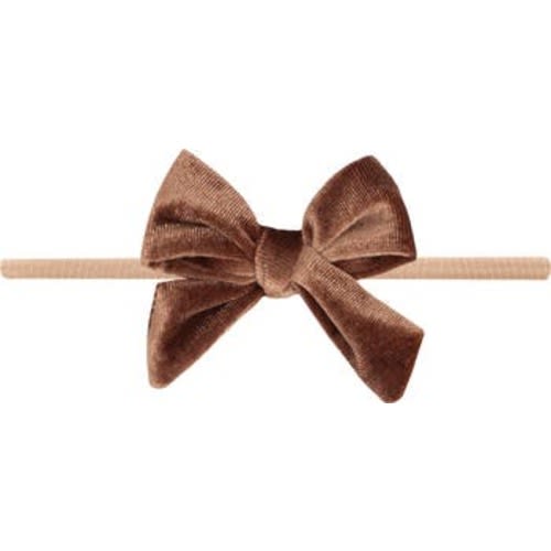Velvet Bow Skinny Headband