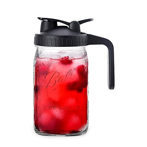 32oz Mason Jar Pour Spout Lid -glass Pitcher With Lid ,breast Milk