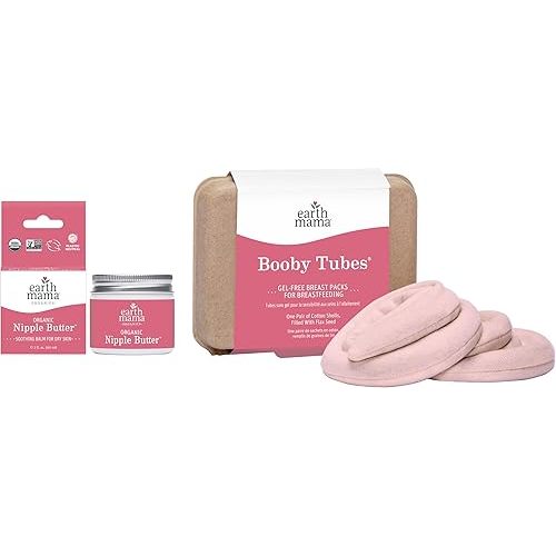 Earth Mama Breastfeeding Essentials Kit | Organic Nipple Butter™ & Booby Tubes