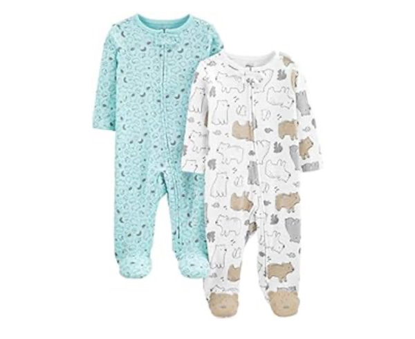 Simple Joys by Carter's Baby Neutral 2-pack Cotton Footed Sleep and Play