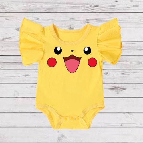 Toddler Girl Pikachu ONE PIECE | Pokemon Yellow Baby Shirt Costume | NEW!!